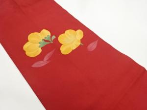 椿模様織出し名古屋帯